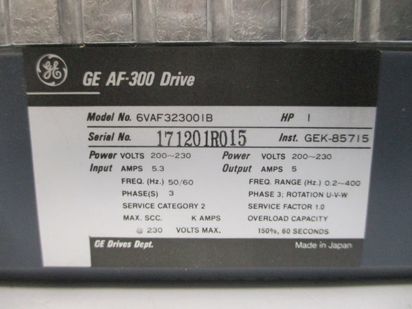 GENERAL ELECTRIC 6VAF323001B 200-230V 5.3A NSNP