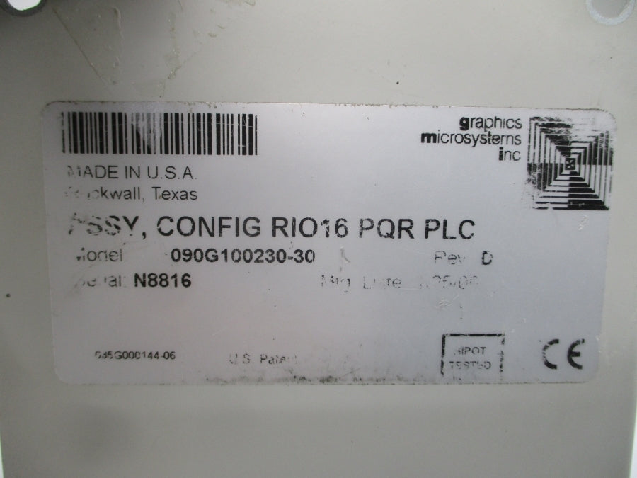 GRAPHICS MICROSYSTEMS 090G100230-30 24V REV. D UNMP