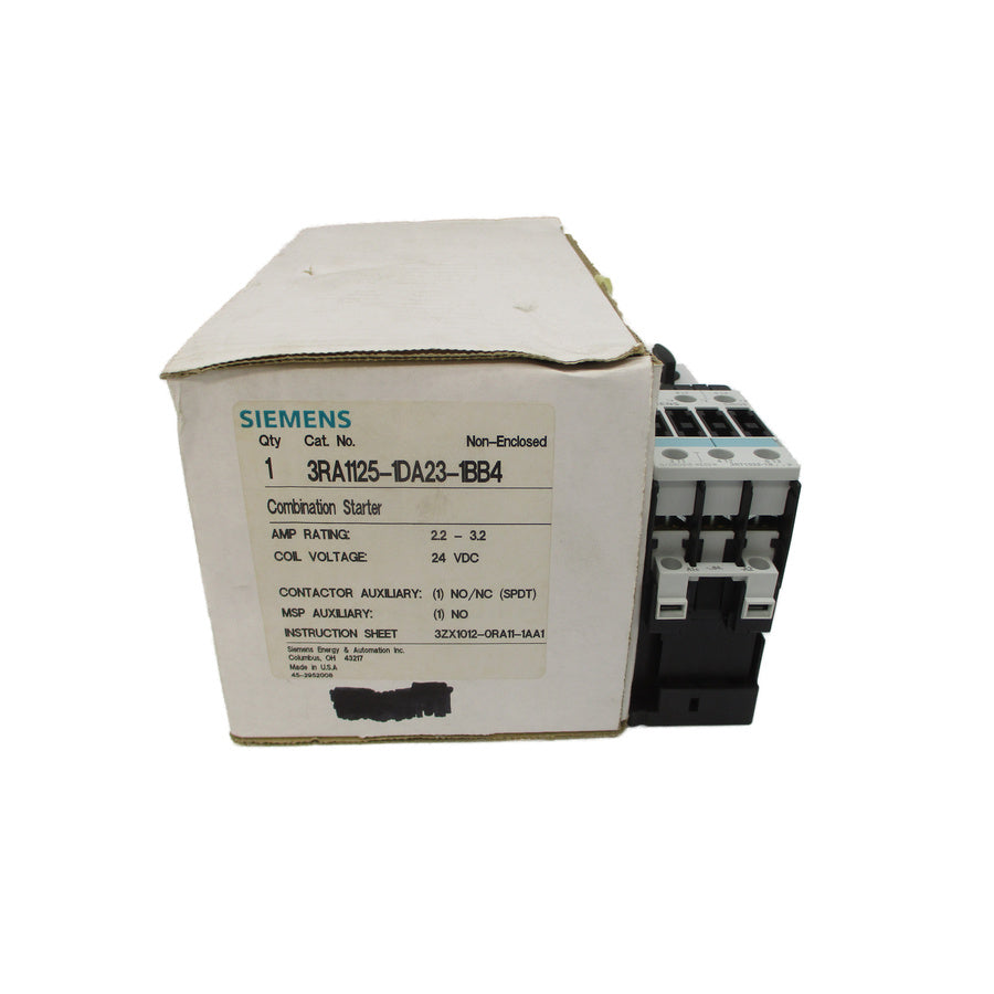 SIEMENS 3RA1125-1DA23-1BB4 24VDC 2.2-3.2A NSMP