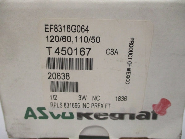 ASCO EF8316G064 110/120V 10-150PSI 1/2" NSMP