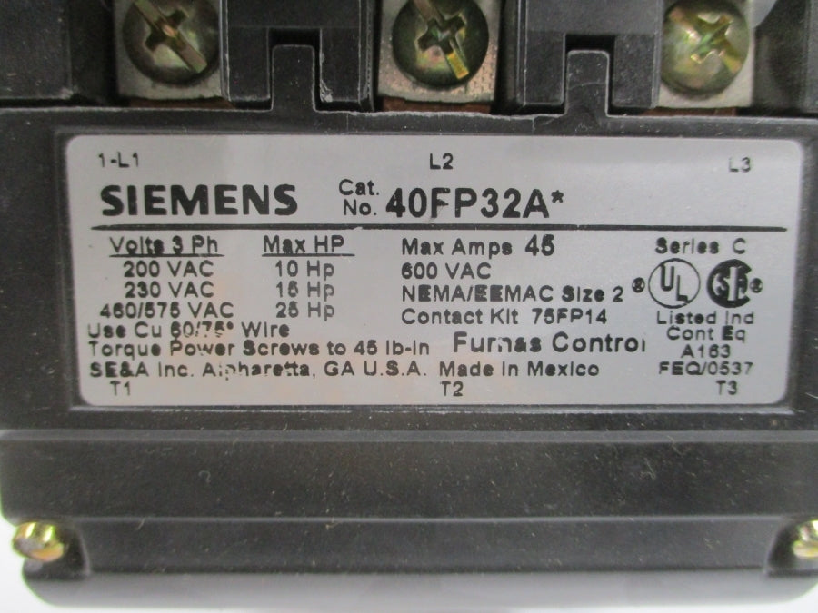 SIEMENS 40FP32AF SER. C 110/120V 45A NSNP