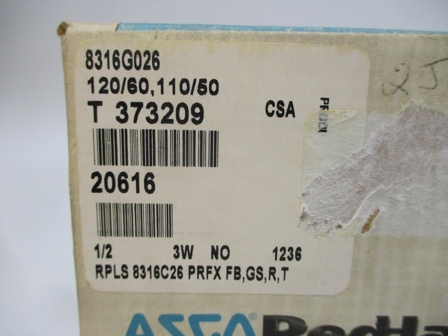 ASCO 8316G026 110/120V 10-250PSI 1/2" NSMP