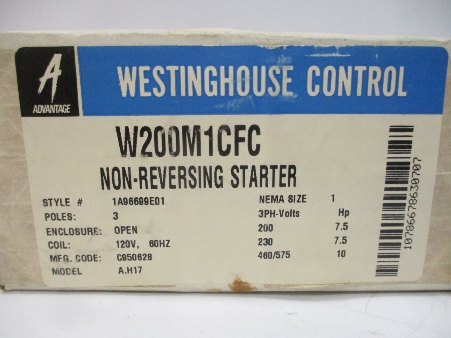 WESTINGHOUSE W200M1CFC 1A96699E01 120V 3.43-27A NSMP