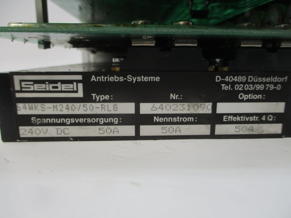 SEIDEL 64WKS-M240/50-RLG 240VDC 50A UNMP