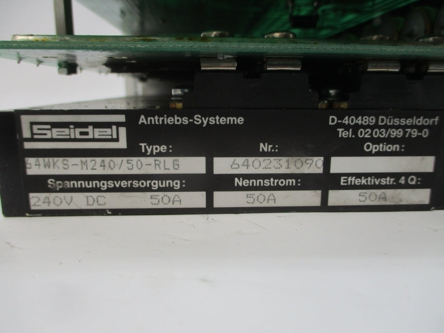 SEIDEL 64WKS-M240/50-RLG 240VDC 50A UNMP