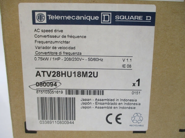 TELEMECANIQUE ATV28HU18M2U 208/230VAC 9.3/8.6A NSMP