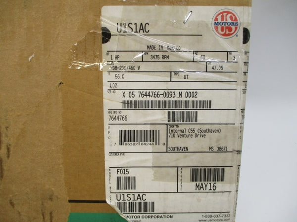 US MOTORS U1S1AC F015 208-230/460V 3.20-2.90/1.50A NSMP