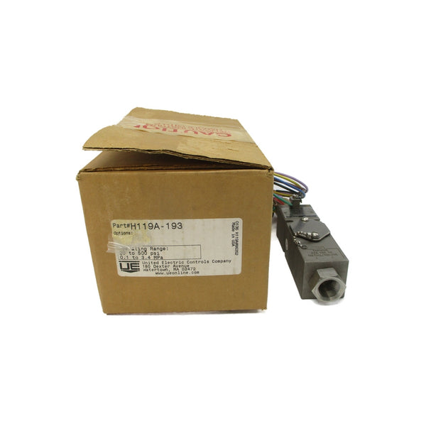 UNITED ELECTRIC H119A-193 20-500PSI NSMP