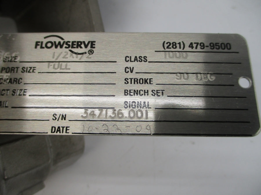 FLOWSERVE B063C06 EF8320G184 BF2KINCTX666G 110/120V 150PSI 1/2" UNMP