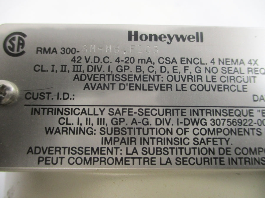 HONEYWELL RMA300-SM-MB.F1C3 42VDC NSNP