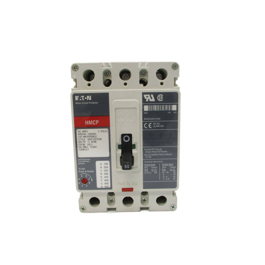 EATON HMCP050K2C 6601C87G08 600VAC 50A NSNP