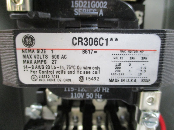 GENERAL ELECTRIC CR306C102 SER. A 110/115-120V 27A (BK/YL) NSMP