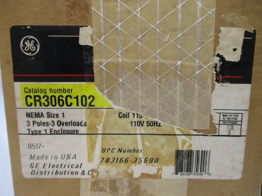 GENERAL ELECTRIC CR306C102 SER. A 110/115-120V 27A (BK/YL) NSMP