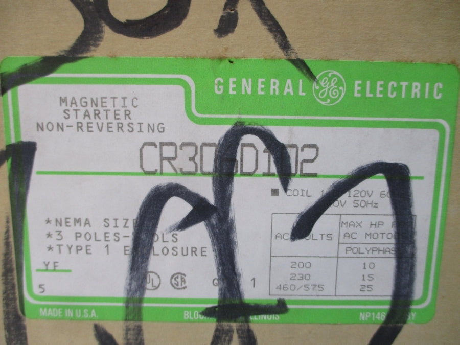 GENERAL ELECTRIC CR306D102 110/115-120V 45A (GR/WH) NSMP