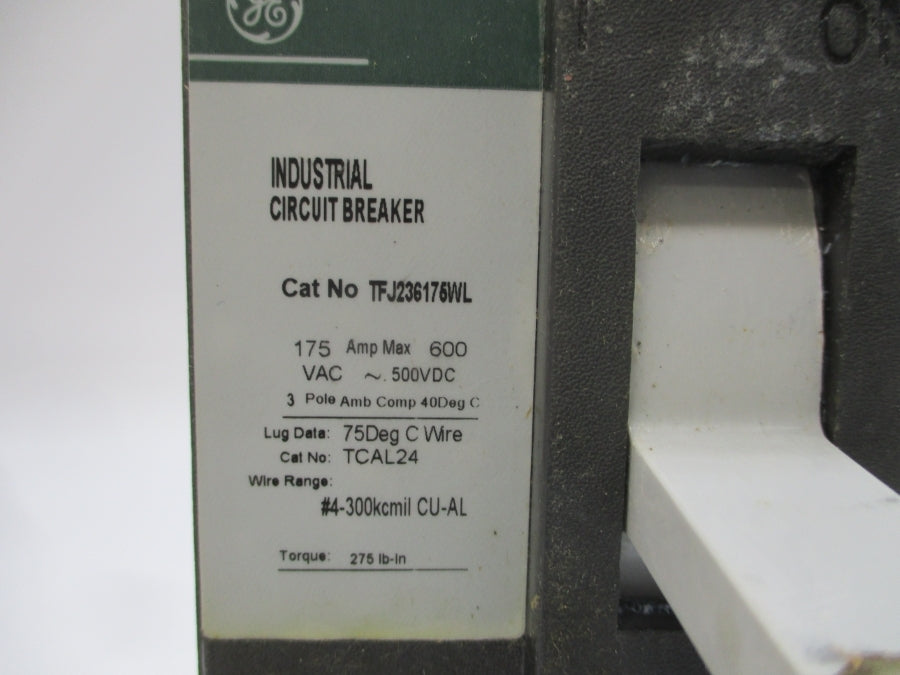GENERAL ELECTRIC TFJ236175WL 600VAC 175A NSMP