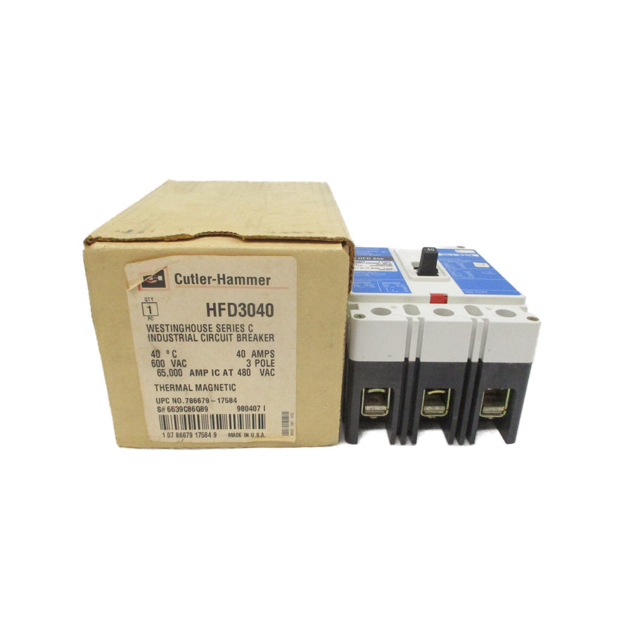 CUTLER HAMMER HFD3040 6639C86G89 SER. C 600VAC 40A NSMP