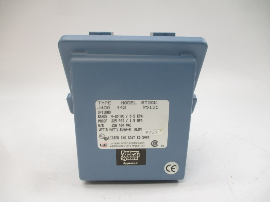 UNITED ELECTRIC CONTROLS J400-442 480VAC 15A 225PSI NSMP