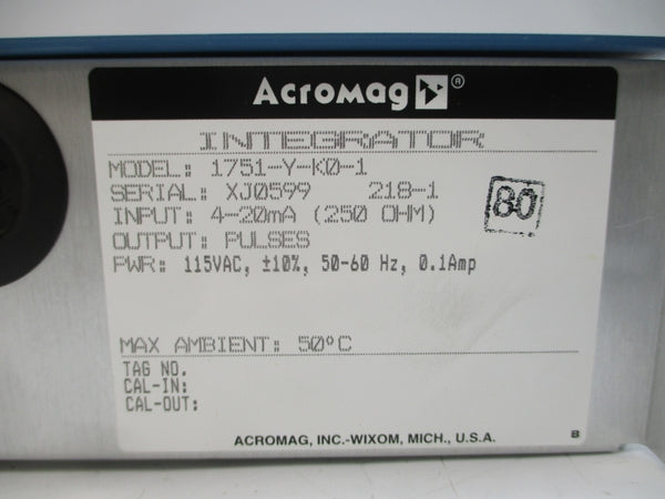 ACROMAG 1751-Y-K0-1 115VAC 0.1A NSMP