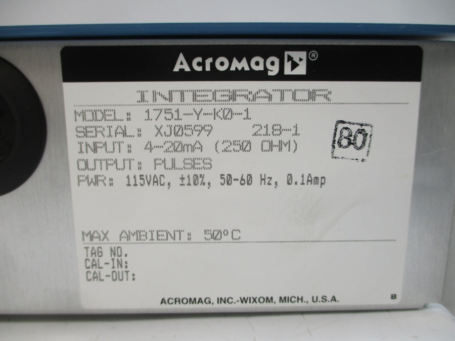 ACROMAG 1751-Y-K0-1 115VAC 0.1A NSMP