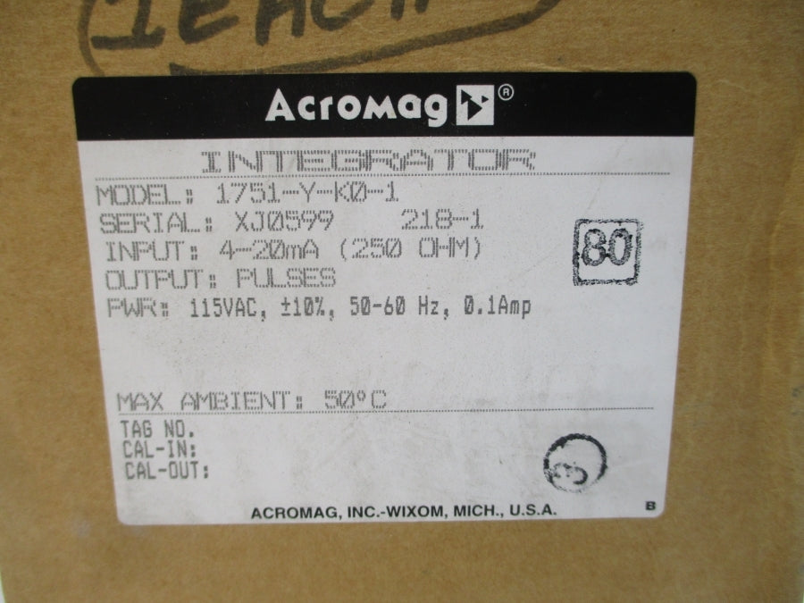 ACROMAG 1751-Y-K0-1 115VAC 0.1A NSMP