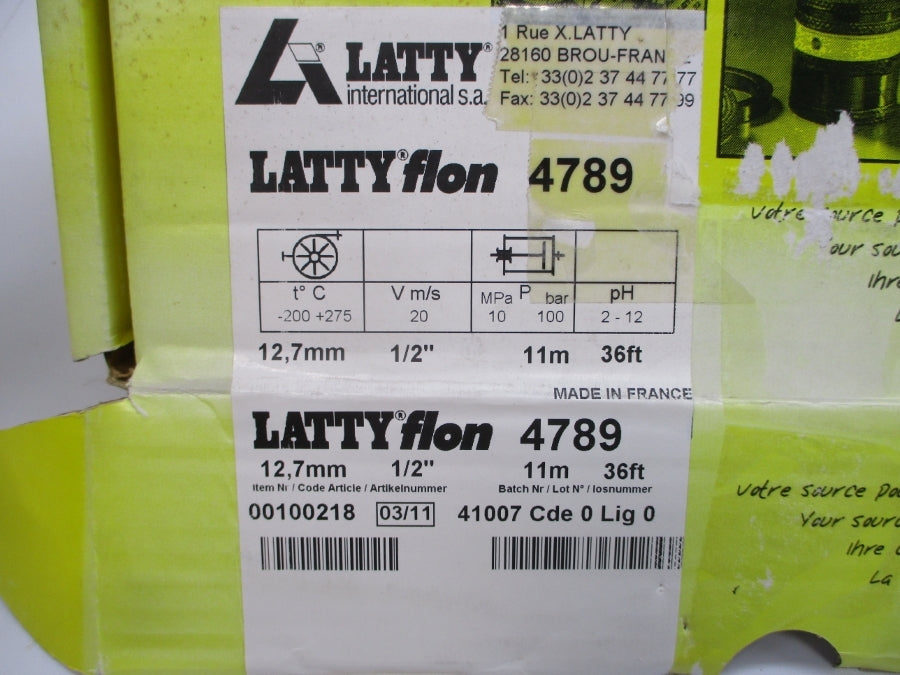 LATTY 4789 41007 1/2" 36' NSMP