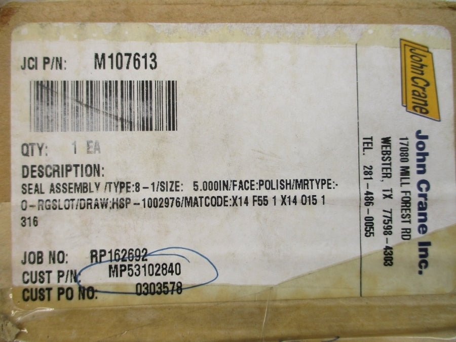 JOHN CRANE 8-1 M107613 5.00" NSMP