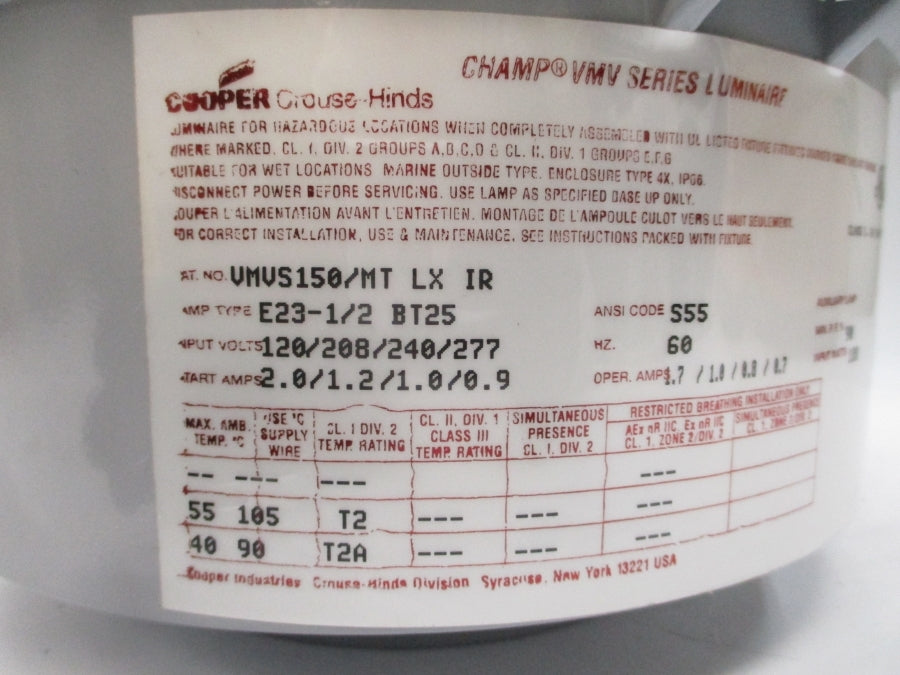 COOPER VMVS150/MTLXIR 277V 2.0A NSMP