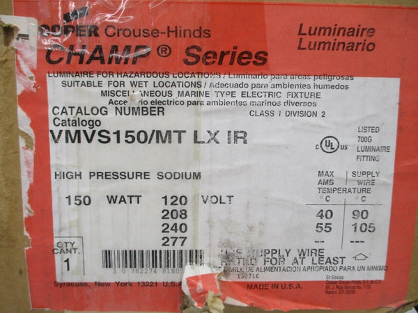 COOPER VMVS150/MTLXIR 277V 2.0A NSMP