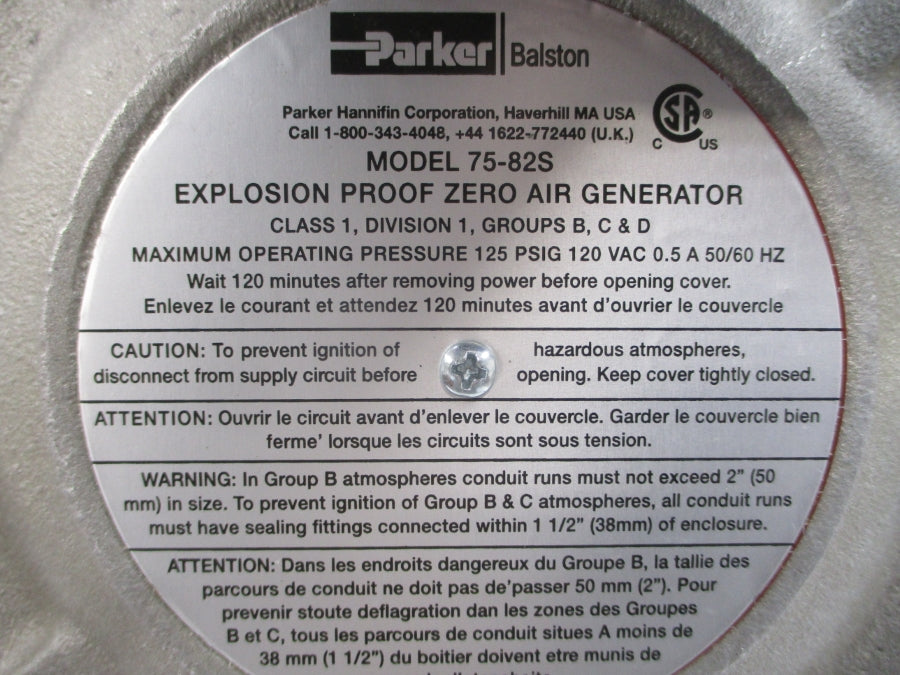 PARKER 75-82S 120VAC 0.5A 125PSI NSNP