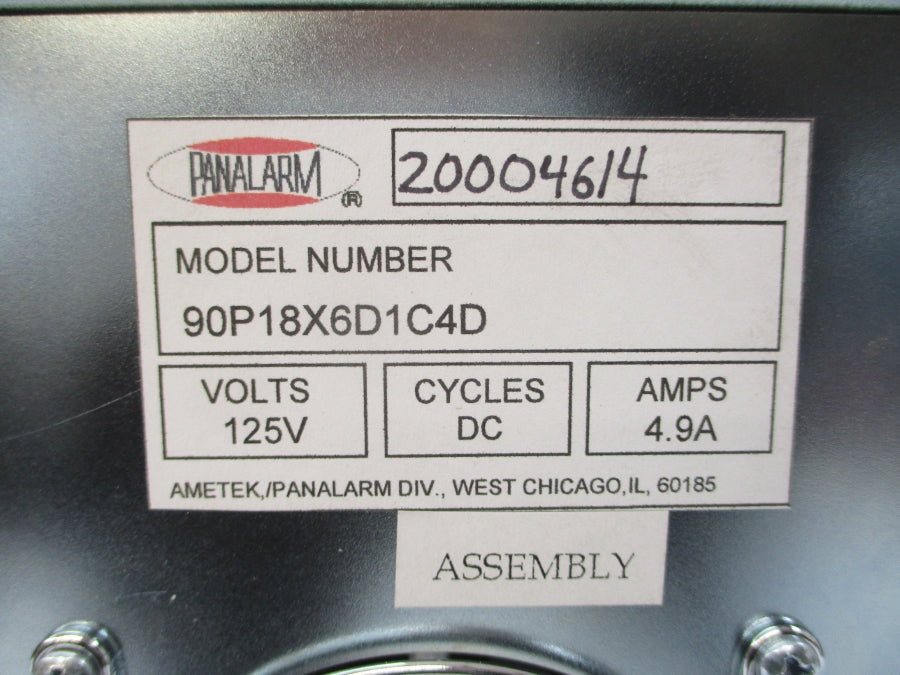 PANALARM 90P18X6D1C4D 125VDC 4.9A NSNP