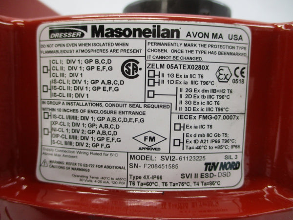 MASONEILAN SVI2-61123225 30V 120PSI NSNP