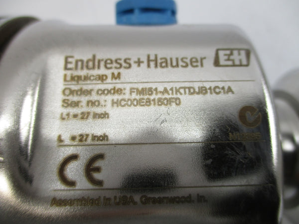 ENDRESS+HAUSER FMI51-A1KTDJB1C1A 12-35VDC 600PSI 27" NSNP