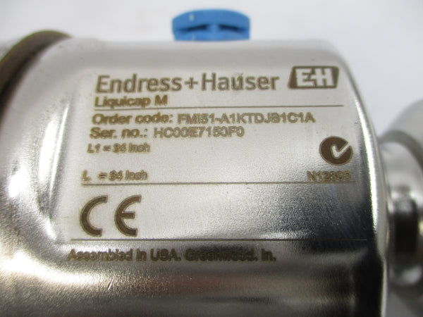 ENDRESS+HAUSER FMI51-A1KTDJB1C1A 12-35VDC 600PSI 34" NSNP
