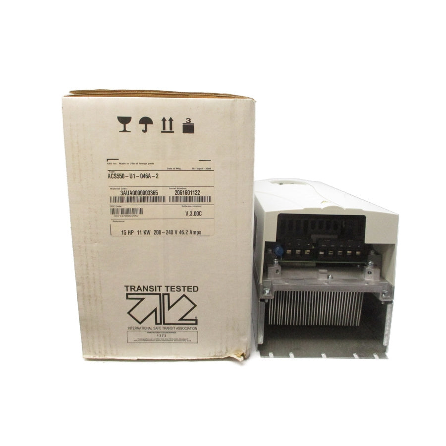 ABB ACS550-U1-046A-2 F/W V.3.00C 208-240VAC 46.2A NSMP
