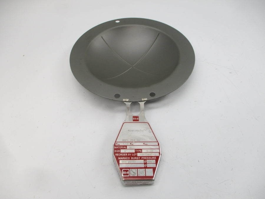 BS&B SAFETY SYSTEMS S-90 RDHFG5001N 500PSI 100'F 6" NSMP