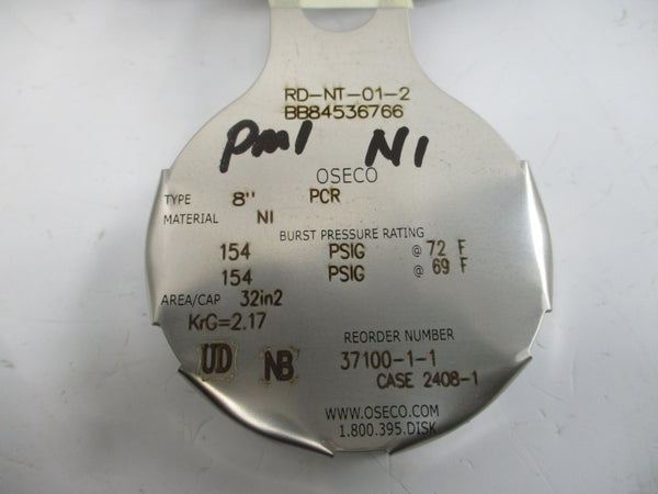 OSECO PCR RD-NT-01-2 154PSI 69/72'F 8.00" NSMP