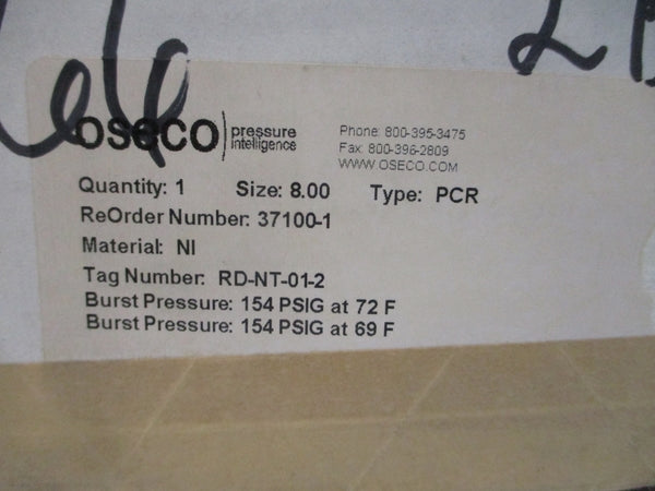 OSECO PCR RD-NT-01-2 154PSI 69/72'F 8.00" NSMP