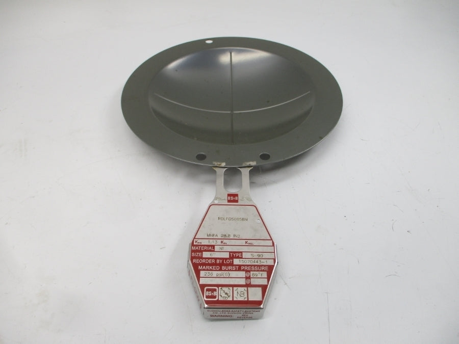 BS&B SAFETY SYSTEMS S-90 RDLFG5065BN 236PSI 69'F 6" NSMP