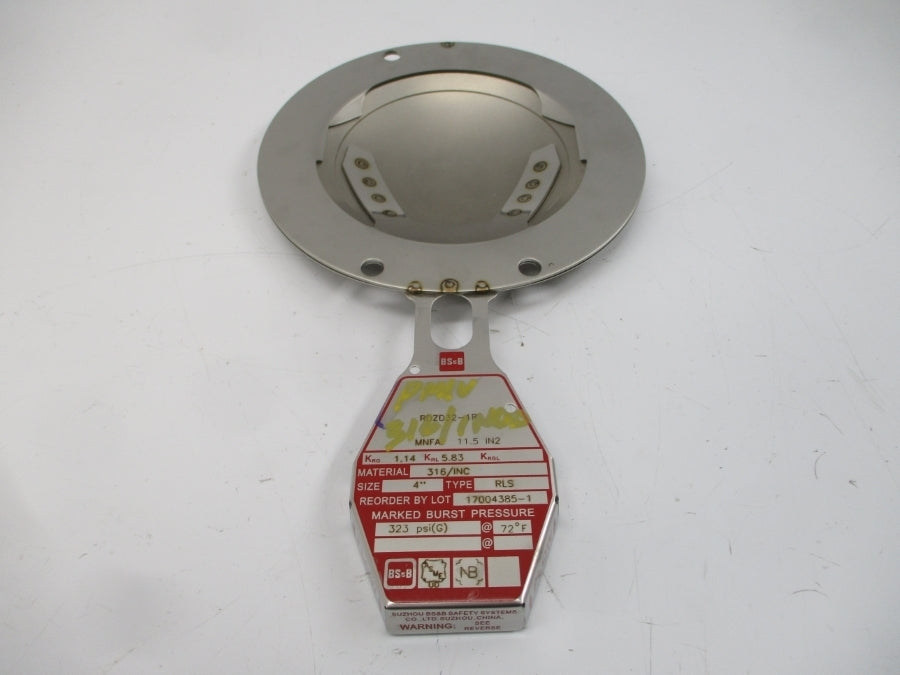 BS&B SAFETY SYSTEMS RLS RDZD32-1R 323PSI 72'F 4" NSMP