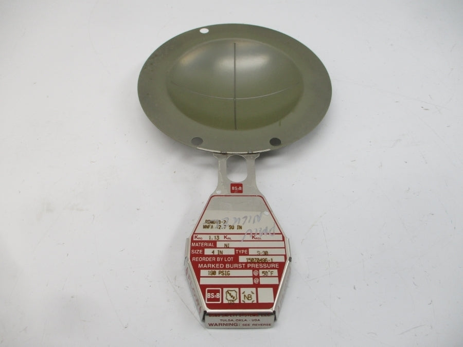 BS&B SAFETY SYSTEMS S-90 RDMD18-2 190PSI 50'F 4" NSMP