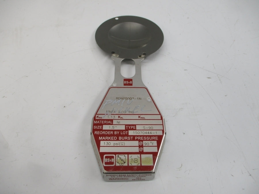 BS&B SAFETY SYSTEMS S-90 RDNG5007-1N 130PSI 90'F 1.5" NSMP