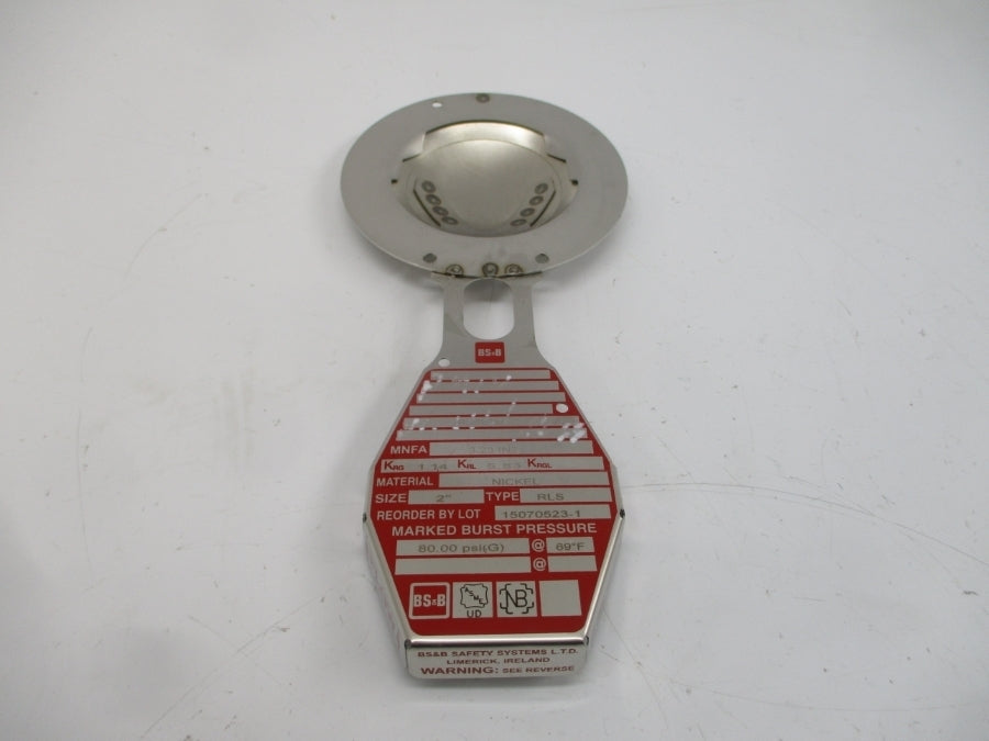 BS&B SAFETY SYSTEMS RLS RDRE34A 80.00PSI 69'F 2" NSMP