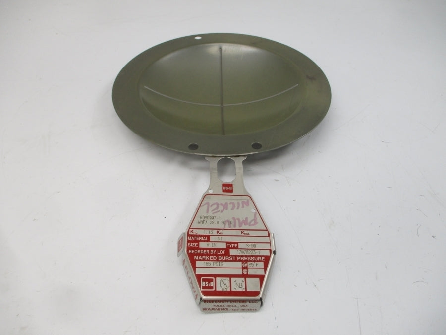 BS&B SAFETY SYSTEMS S-90 RDVD007-1 185PSI 69'F 6" NSMP