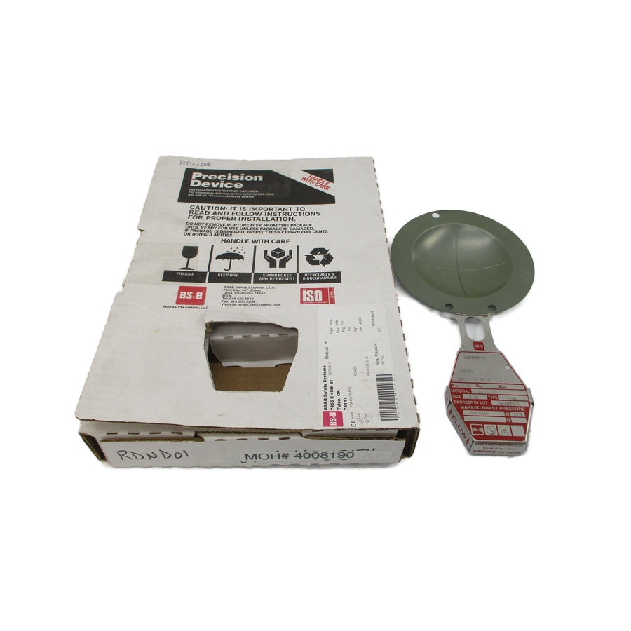 BS&B SAFETY SYSTEMS S-90 RDND01 150PSI 72'F 3" NSMP
