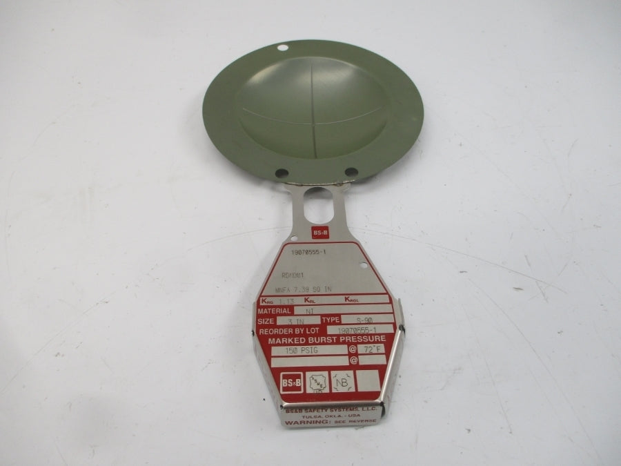 BS&B SAFETY SYSTEMS S-90 RDND01 150PSI 72'F 3" NSMP