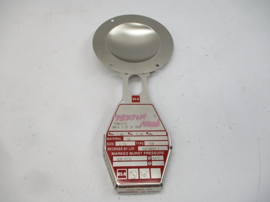 BS&B SAFETY SYSTEMS CSR RDME07A1 420PSI 69'F 2" NSMP