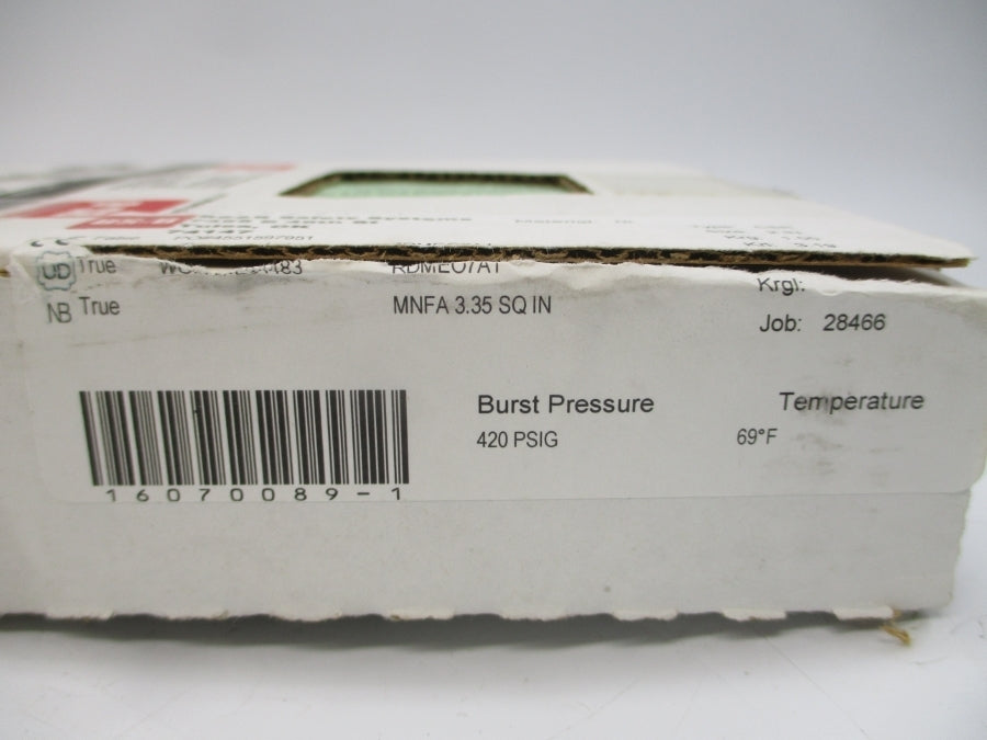 BS&B SAFETY SYSTEMS CSR RDME07A1 420PSI 69'F 2" NSMP