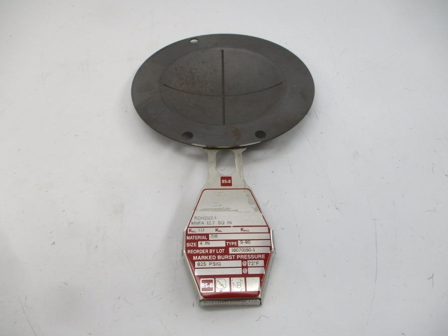 BS&B SAFETY SYSTEMS S-90 RDH2112-1 625PSI 72'F 4" NSMP