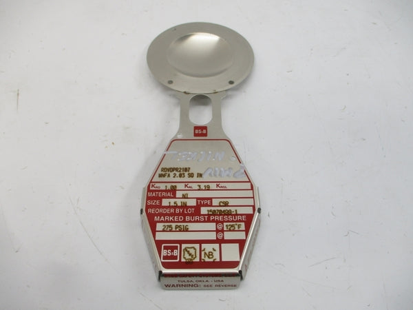 BS&B SAFETY SYSTEMS CSR RDVDPR2107 275PSI 125'F 1.5" NSMP