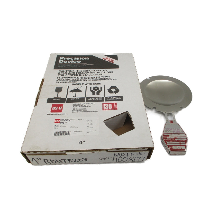 BS&B SAFETY SYSTEMS CSI RDUTK203 85PSI 100'F 4" NSMP